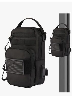 Tactical Compact Crossbody Bag - Black